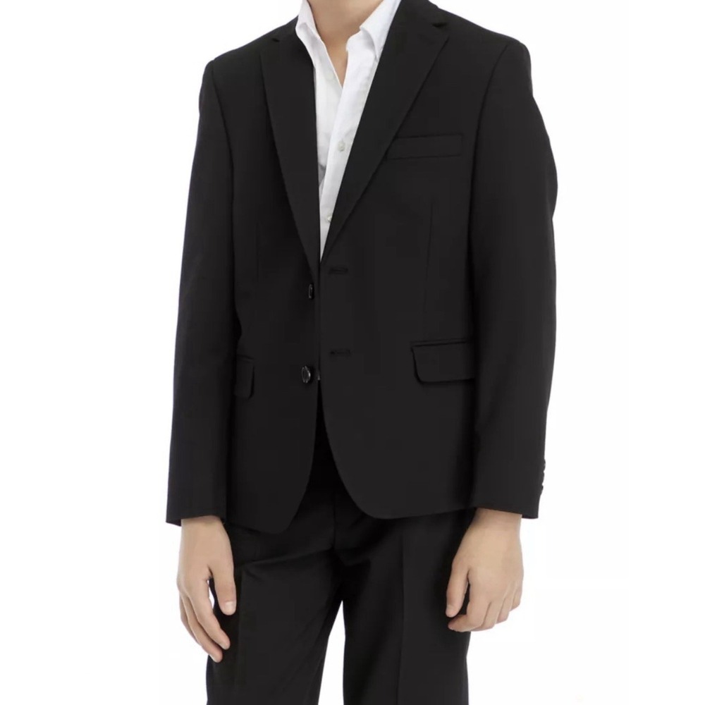 B By Brooks Brothers Youth Bamboy Classic Fit Suit Jacket Black 12R $160 NWT